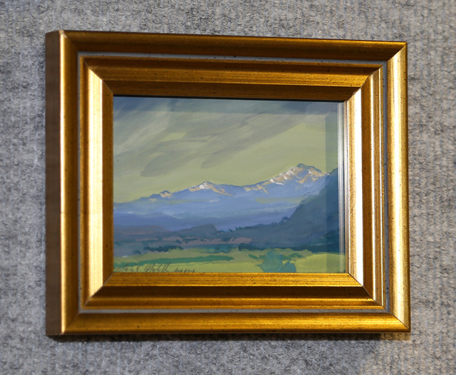 Mountain View - Framed Gouache - 6.75" x 5.5" - SOLD